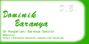 dominik baranya business card